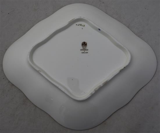 A Wedgwood thirteen piece bone china dessert service, lozenge dish 29.5cm